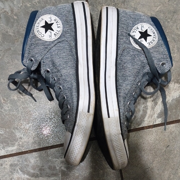 Converse Blue and White High-Top Sneakers - Picture 8 of 8